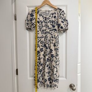 Lucky Brand Blue and Cream Floral dress
